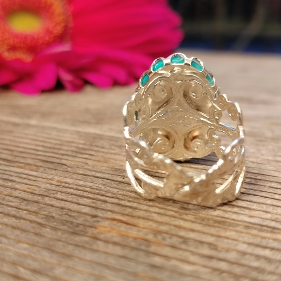 🚫not for sale🚫♦Filigree & Howlite Ring♦ - Picture 7 of 7